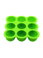 Eazy Kids Baby Food Silicone 9 Compartments Freezer Tray, Green