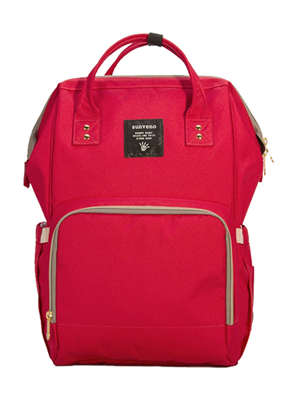 Sunveno Diaper Backpack Bag, Real Red