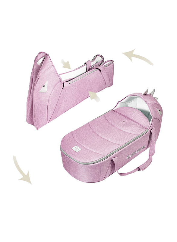 Sunveno Foldable Travel Baby Carry Cot, Pink