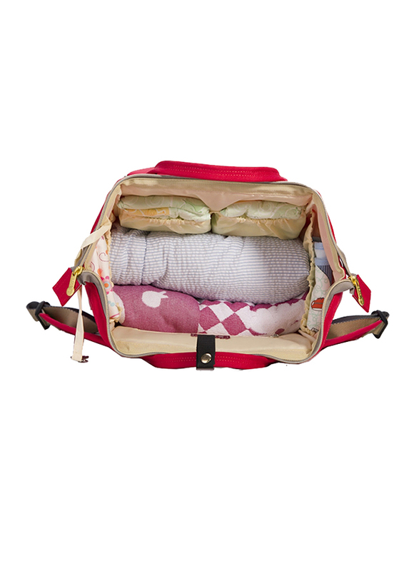 Sunveno Diaper Backpack Bag, Real Red