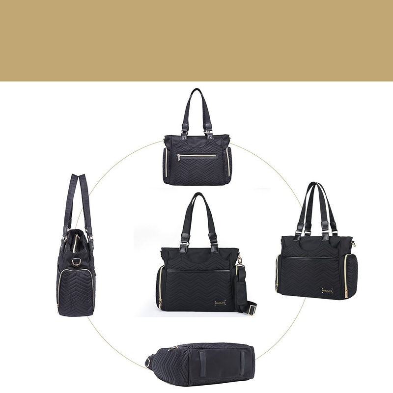 Little Story Matilda Diaper Bag, Black