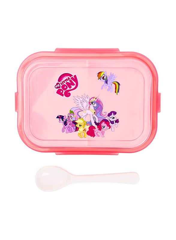 

Eazy Kids Pony Bento Picnic Lunch Box with Spoon, Pink