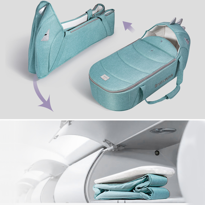 Sunveno Foldable Travel Baby Carry Cot, Green