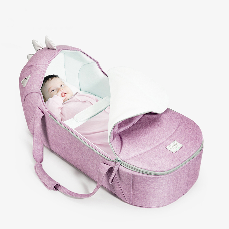 Sunveno Foldable Travel Baby Carry Cot, Pink