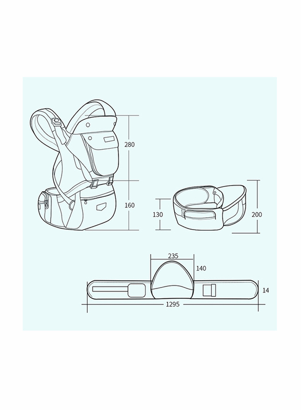 Sunveno Kangaroo Style Ergonomic Baby Carrier, Pink