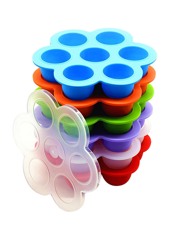 Eazy Kids Baby Food Silicone 7 Compartments Freezer Tray, White