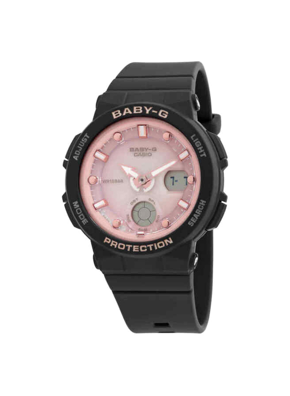 

Casio Baby-G Analog/Digital Watch for Women with Resin Band, Water Resistant, BGA-250-1A3DR, Black-Pink