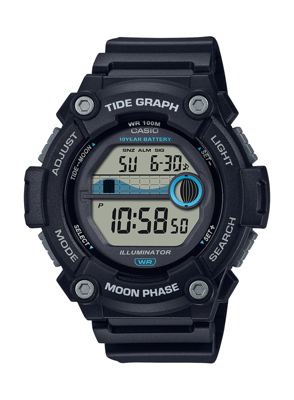 

Casio 3-Piece Illuminator Digital Watch for Men with Resin Band, Water Resistant, WS-1300H Set, Multicolour-Grey
