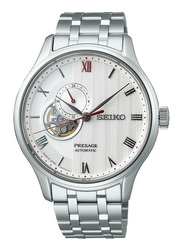 Seiko Presage Analog Watch for Men with Stainless Steel Band, Water Resistant, SSA443J1, Silver