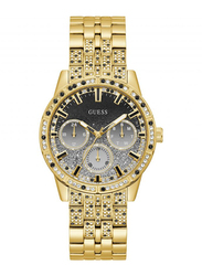 Guess Cascade Analog Watch for Women with Stainless Steel Band, Water Resistant, GW0365L2, Silver-Gold