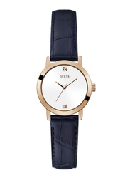 Guess Mini Nova Analog Watch for Women with Leather Band, Water Resistant, GW0246L4, Blue-White