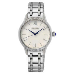 Seiko Quartz White Dial Stainless Steel Ladies Watch SRZ543P1