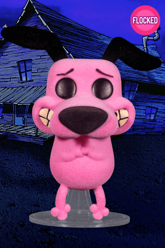 

Funko Pop Animation Flocked Courage the Cowardly Dog Gemini Exclusive, Ages 15+