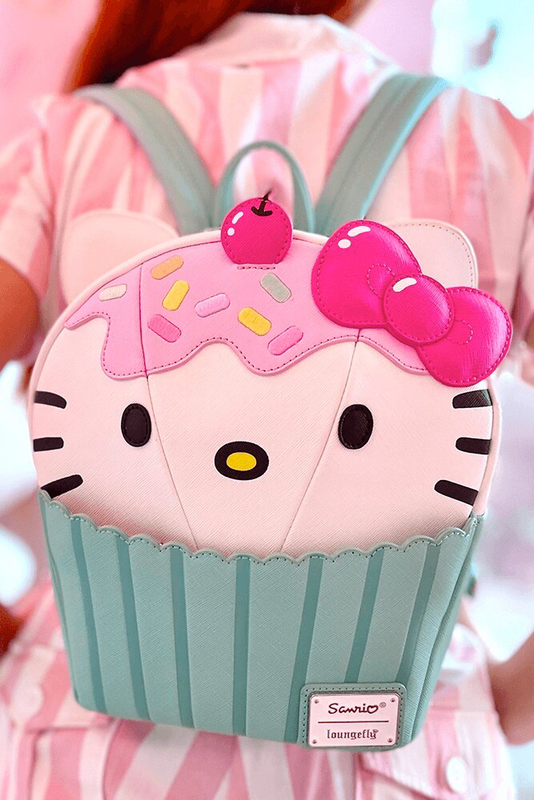 

Loungefly Sanrio Hello Kitty Cupcake Mini Backpack Bags for Kids, Multicolour