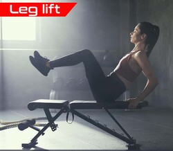 Sky Land Adjustable Workout Foldable Strength Training Bench for Home Gym-EM-1868, black