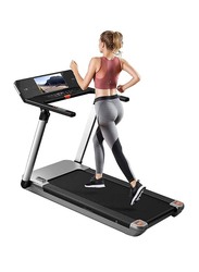 Sky Land Fitness Mini-Pro Folding Treadmill with 4.0Hp Motor Peak Super Shock-Absorbing, Built-In Bluetooth Speaker, Large Tft Display with Wifi Connect App Zwift, EM-1286, Grey/Black