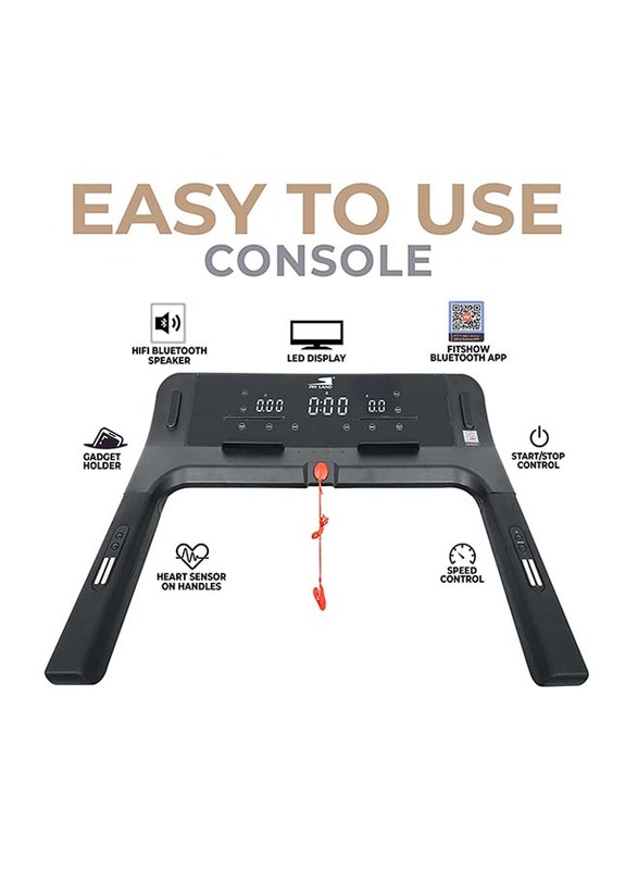 Sky Land Fitness 5.0Hp Motor Peak Walking Pad Treadmill with Bluetooth Speaker & App, Speed1-14Kph Soft Touch Key, 12 Preset Programs for Home & Office Use EM-1283, Black