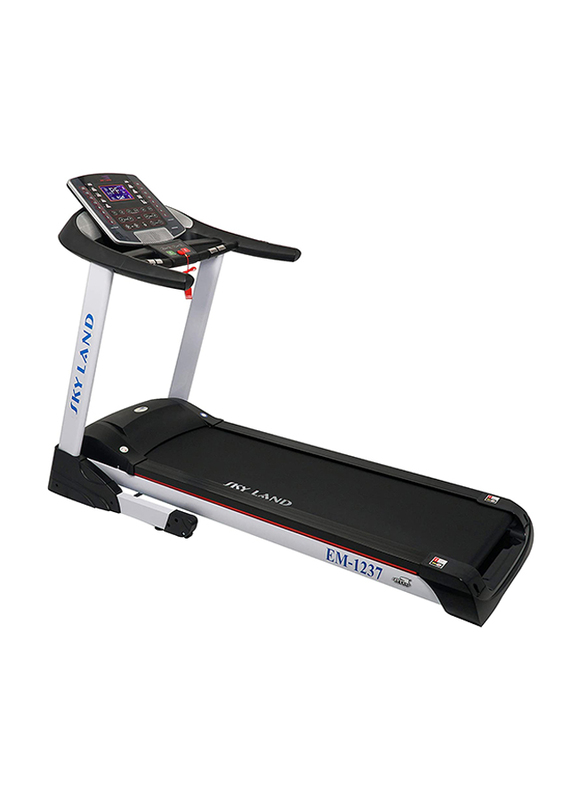Sky Land Fitness Treadmill with Powerful 7Hp Peak AC Motor Continuous Duty and MP3, EM-1237, Black/White