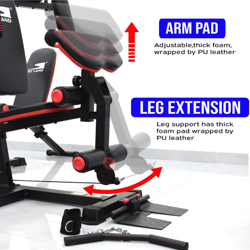 Sky Land 3 Station Multifunctional Home Gym, GM-8144, Black
