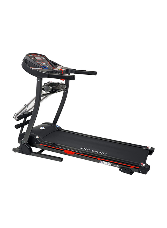 Sky Land 4 in 1 Foldable Motorized Treadmill with Sit-up Bar, Twister & Speaker, EM-1242, Black
