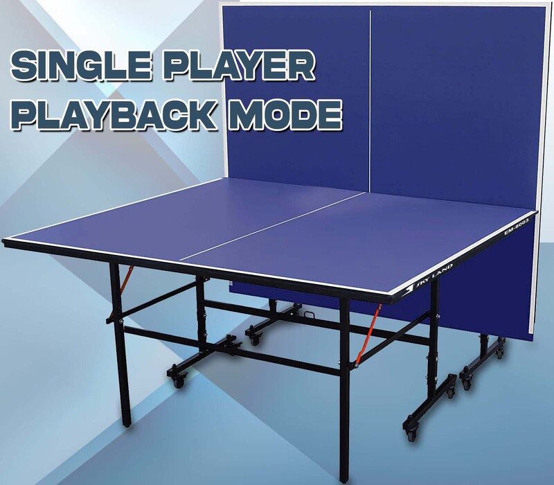 Sky Land Single Folding Movable Ping Pong TT Table, EM-8003, Blue