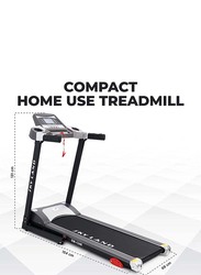 Sky Land Foldable Treadmill with Rated Power 2Hp Upto 4Hp Peak Motor & Built In Speaker, EM-1248, Black/Grey/Silver