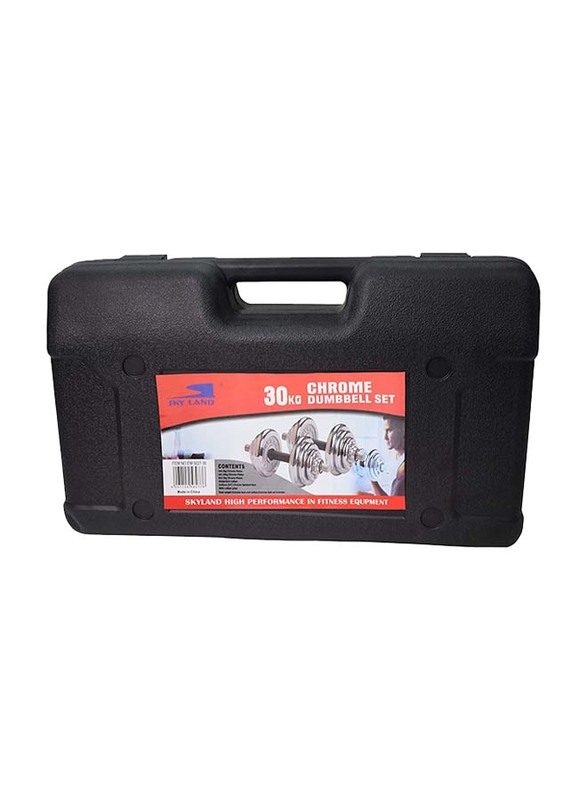 Sky Land Unisex Adult Dumbbell Set, 30KG, EM-9227, Chrome