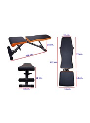 Sky Land Multifunctional and Adjustable Weight Bench for Home Gym Workouts, EM-1853, Black