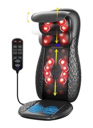 Sky Land Adjustable Height Seat Back Massager with Heat, EM-5227, Black