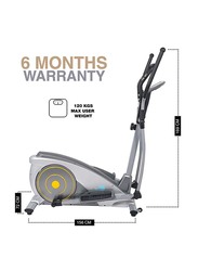 Sky Land Magnetic Cross Trainer Cycle Elliptical Machine for Home, EM-1541, Silver/Black
