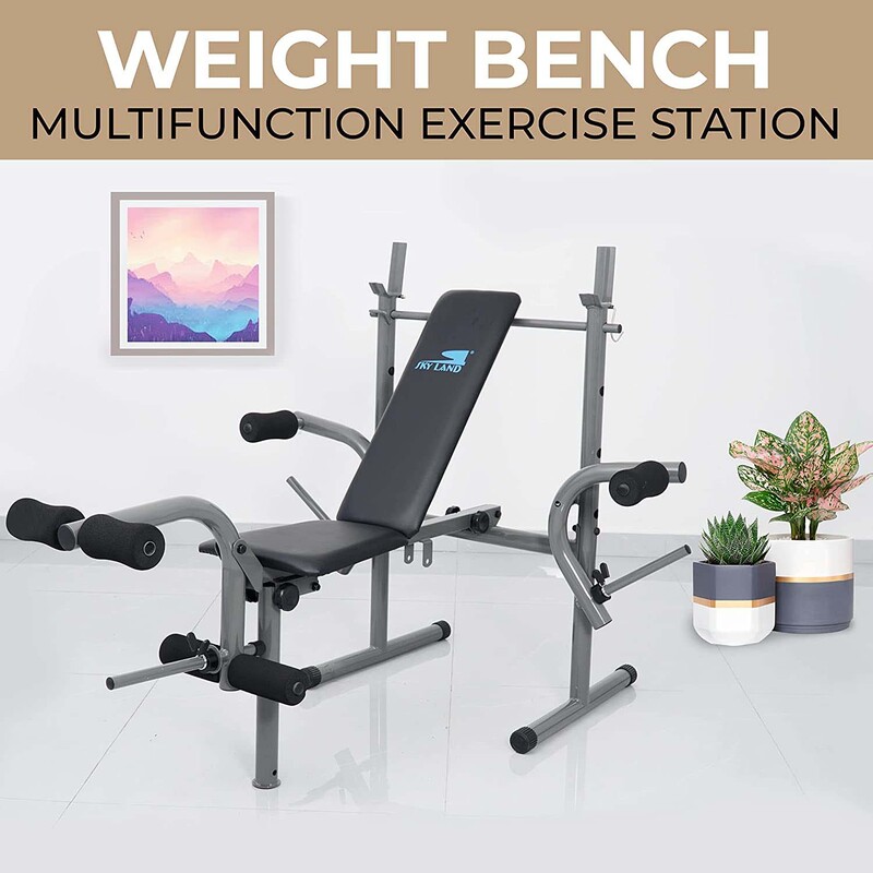 Sky Land Multi Function Weight Bench, EM-1820, Grey/Black