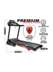 Sky Land Fitness Motor Power 5Hp Peak Treadmill with 3 Level Manual Incline and Bluetooth Speaker for Home, EM-1290, Black