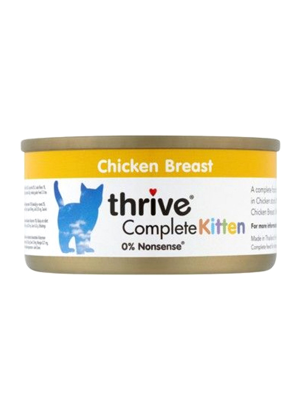 

Thrive Chicken Breast Can Wet Complete Kitten Food, 75g