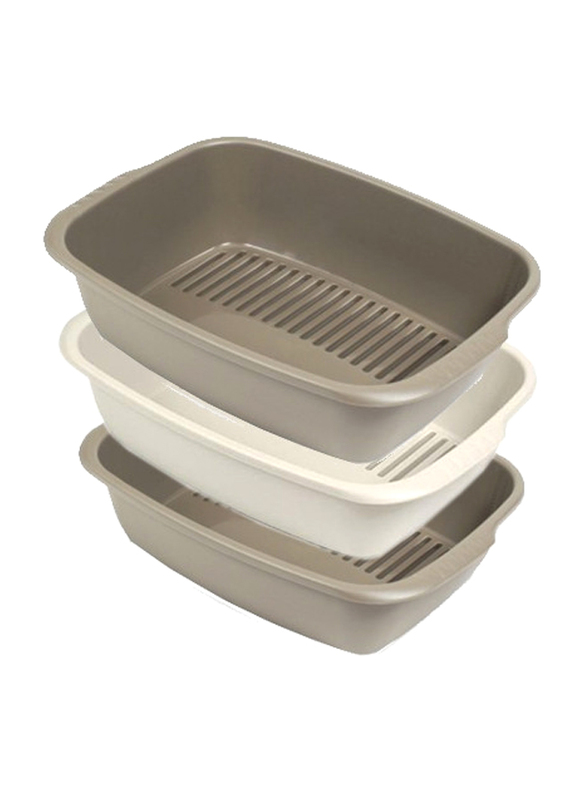 

MPS Miso Cat Litter Tray, Medium, Grey/Brown