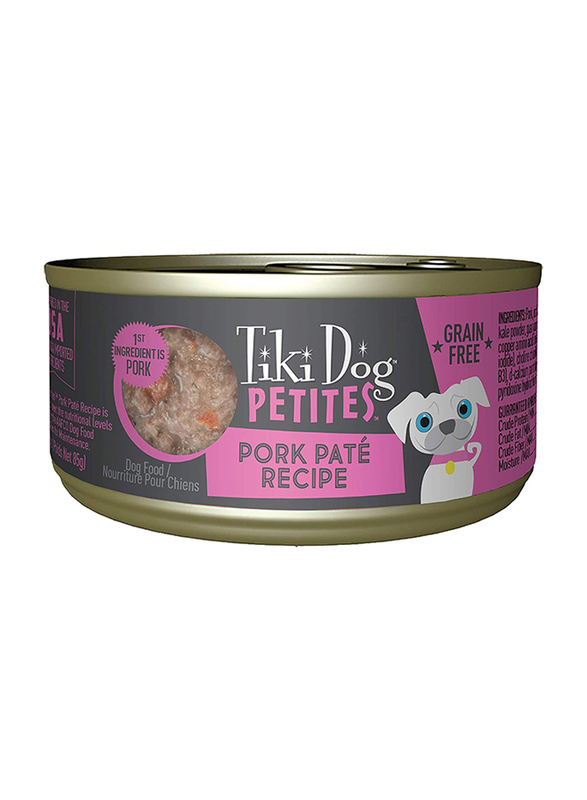 

Tiki Dog Aloha Petites Pork Pate Dog Wet Food Can, 85g