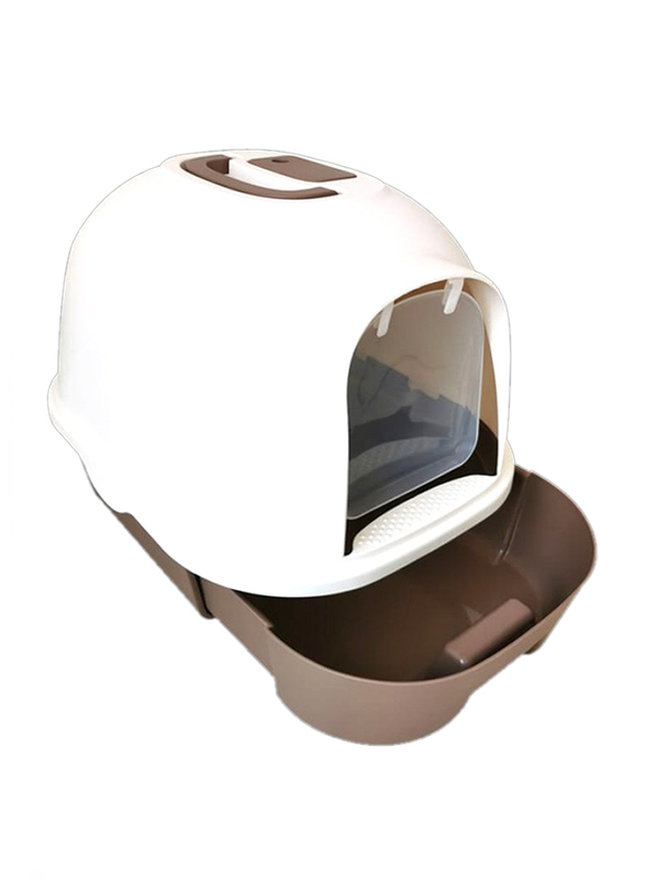 

Pets Club Closed Semi Automatic Cat Litter Box, Medium, Brown