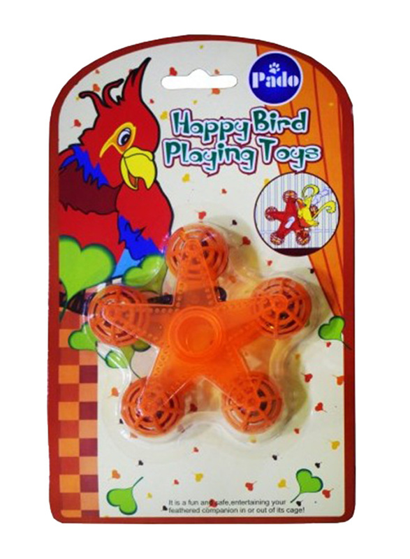 

Pado Happy Bird Playing Toy Bell Circle, Medium, Orange