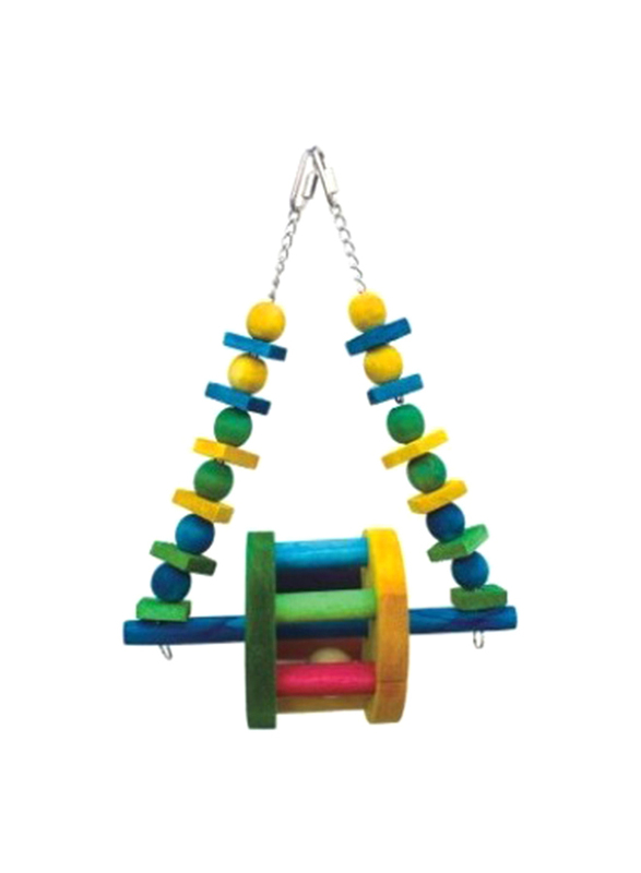 

Pado IN:727 Natural Bird Toy Double Side Swing Wheel, Medium, Multicolour