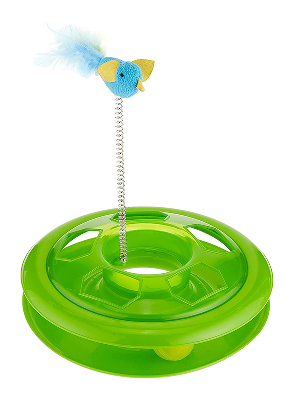 

Pawise Kitty Roundabout Flat Wheel Cat Toy, Medium, Green
