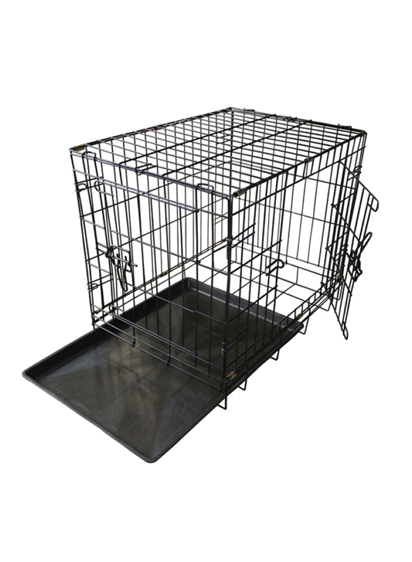 

Pets Club Double Door Dog Crate, 122cm, Triple Extra Large, Black