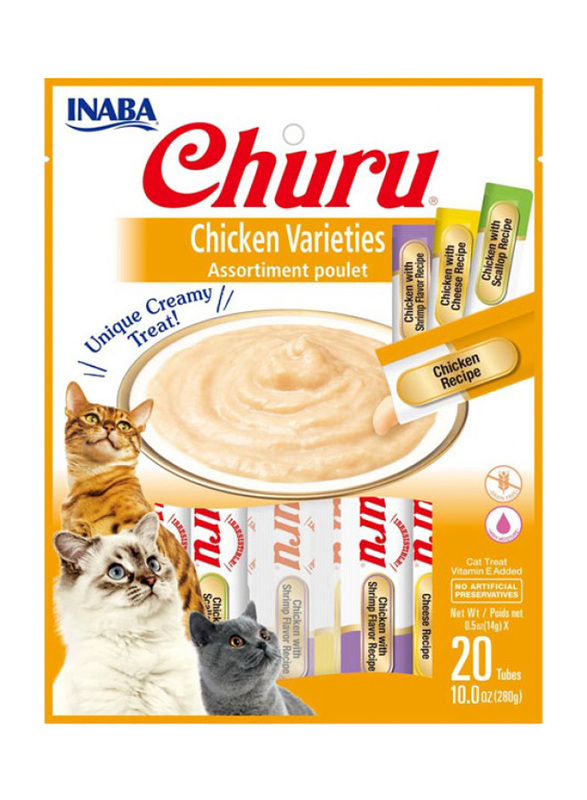 

Inaba Chicken Variety Churu Cat Treat, 20 Pieces x 280g