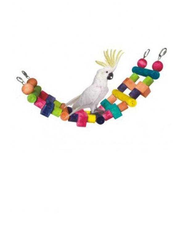 

Pado Natural Bird Toy Wood Rope Letter Bell, Small, Multicolour