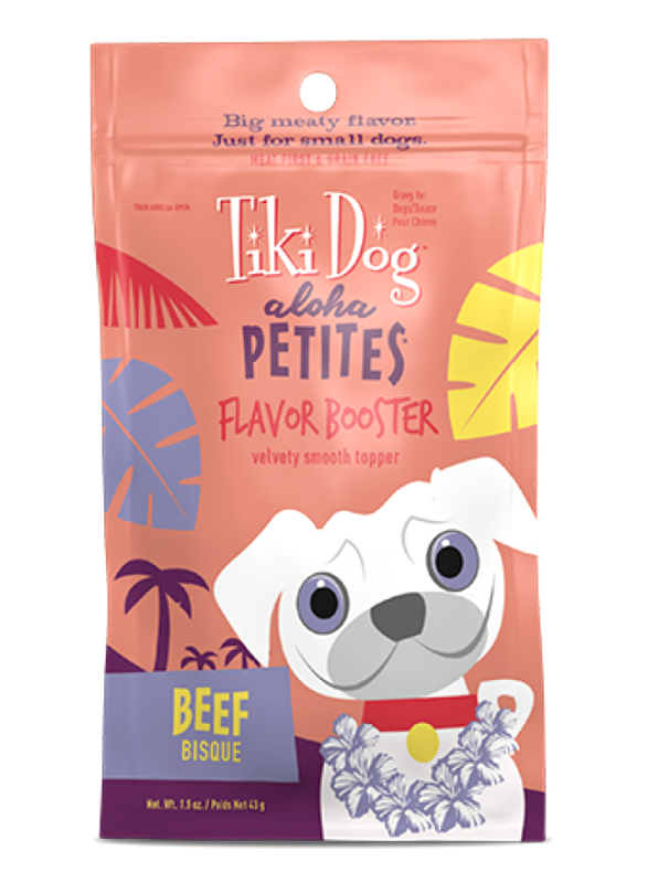 

Tiki Dog Aloha Petites Flavor Booster Bisque Toppers Beef Dog Wet Food Pouch, 43g