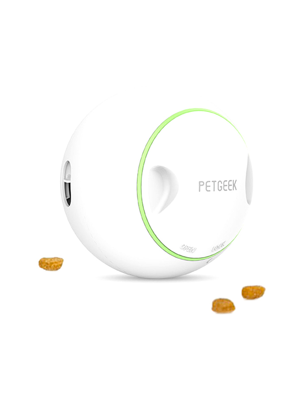 

Petgeek Foodie Orb, Medium, Green/White