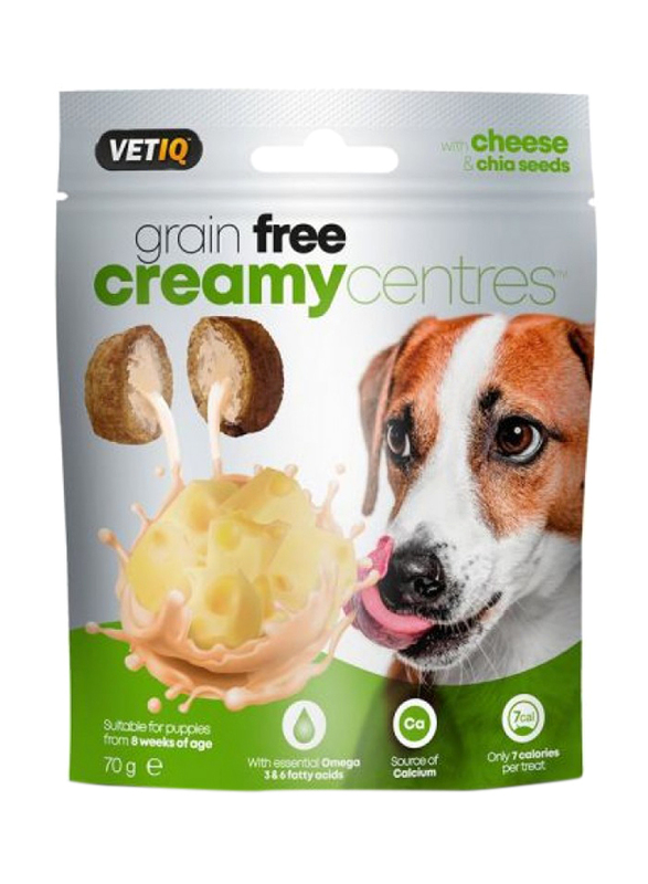 

Vetiq Creamy Centres Cheese & Chia Seed Dog Dry Food, 70g