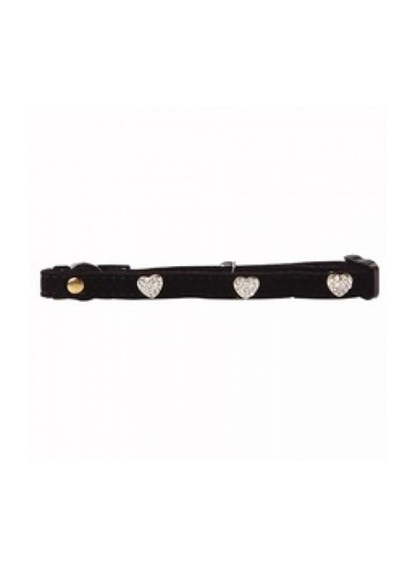 

Pawise Diamond Heart Cat Collar, Medium, Black