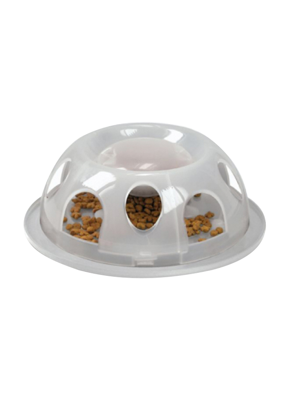 

Pioneer Pet Tiger Dinner Natural Cat Food & Water Bowl, Small, White