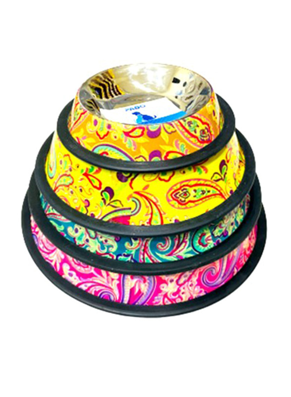 

Pado Antiskid Flower Design Dog Bowl, X-Large, Multicolour