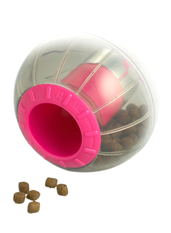 

Kruuse Catrine Catmosphere Treat Dispensing Cat Ball Toy, Pink/Clear