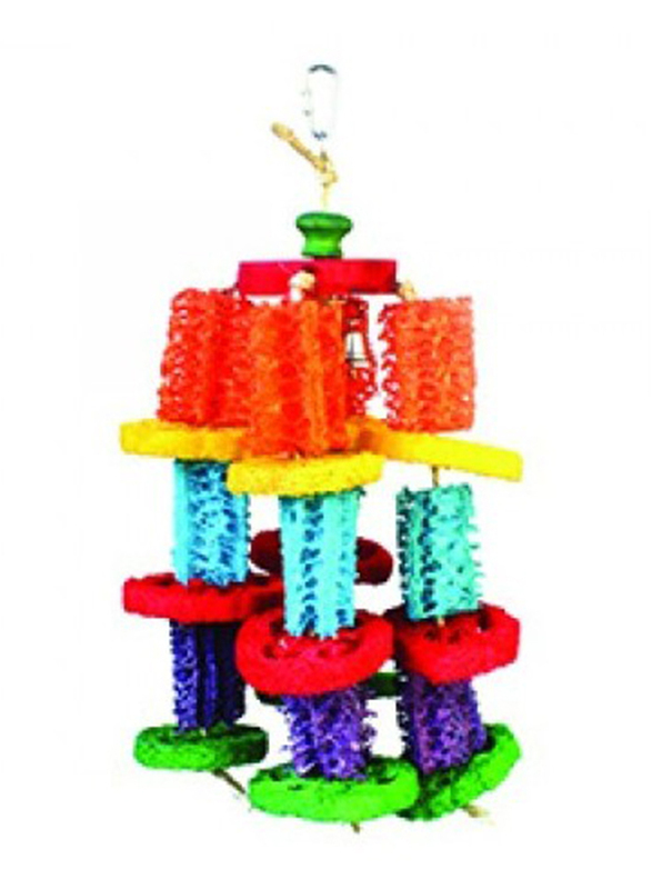 

Pado IN:95 Natural Bird Toy Sponge 4 Hanging Branch Bell, Medium, Multicolour